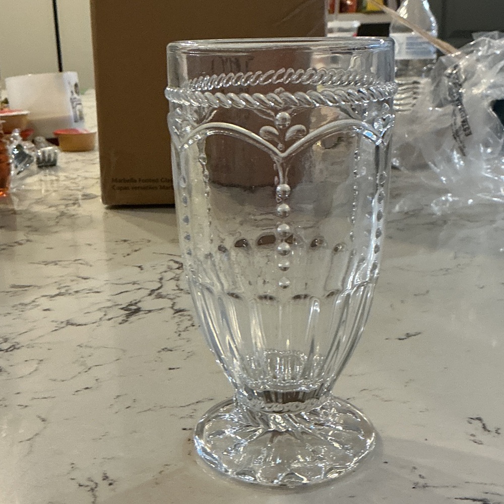 Princess House Clear Glass Goblet